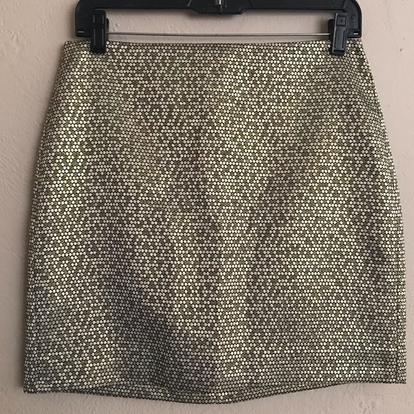 NEW Gold Banana Republic Skirt - Picture 1 of 6
